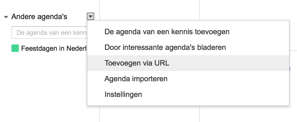 Screenshot Google Calendar